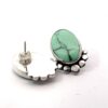 Turquoise statement stud earrings - Image 4