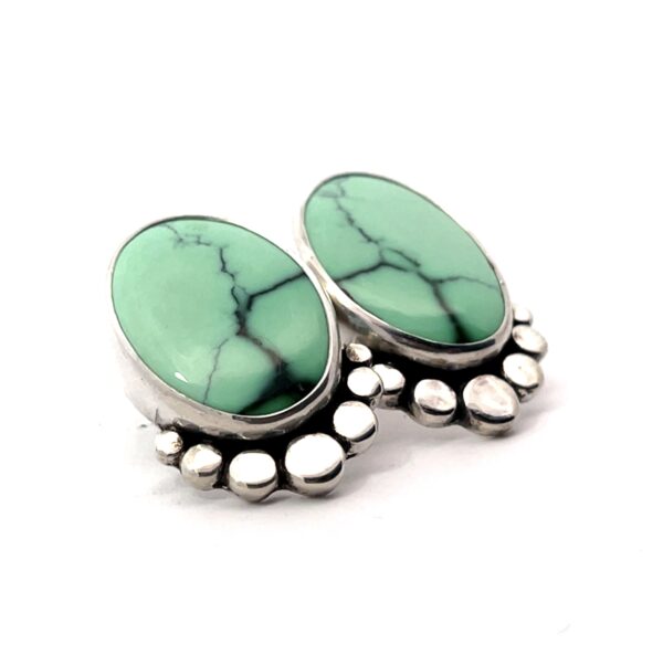 Turquoise statement stud earrings