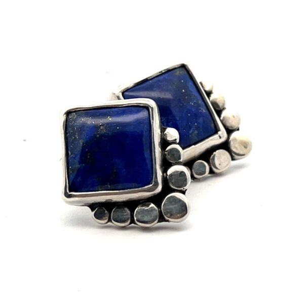 Lapis Lazuli statement stud earrings