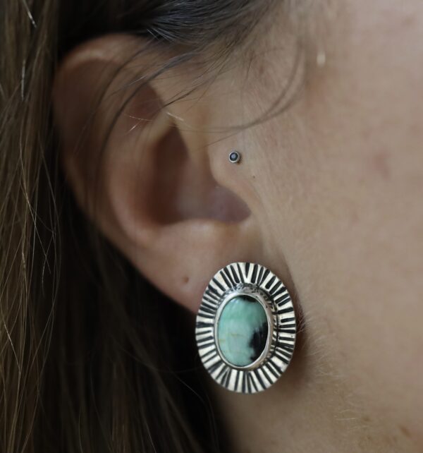 Variscite statement studs